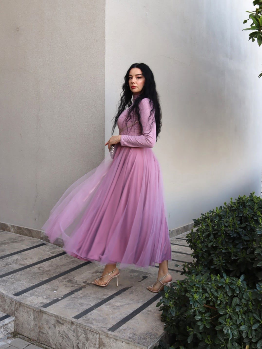 tesettür tül abiye elbise (12)