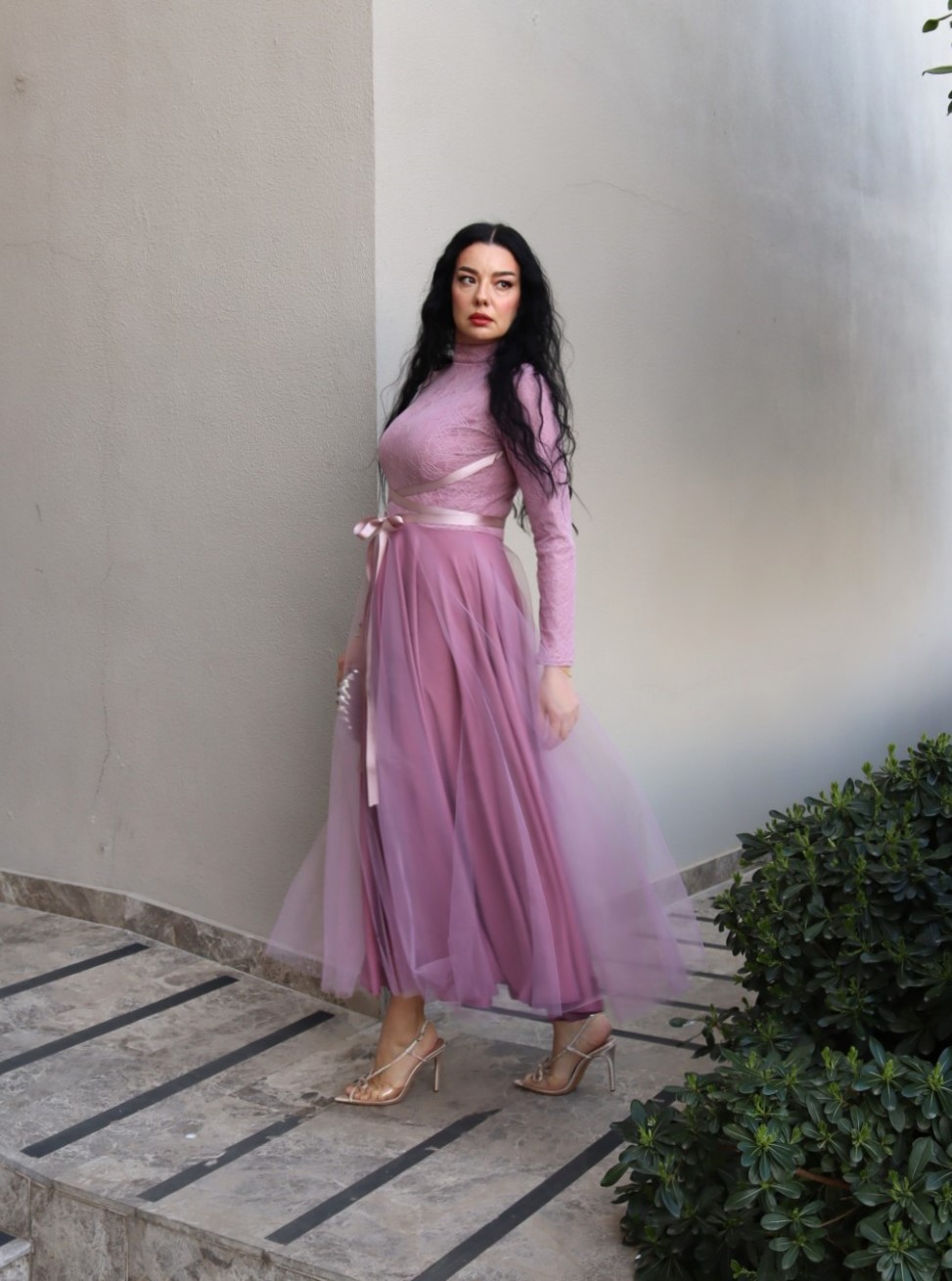 tesettür tül abiye elbise (17)