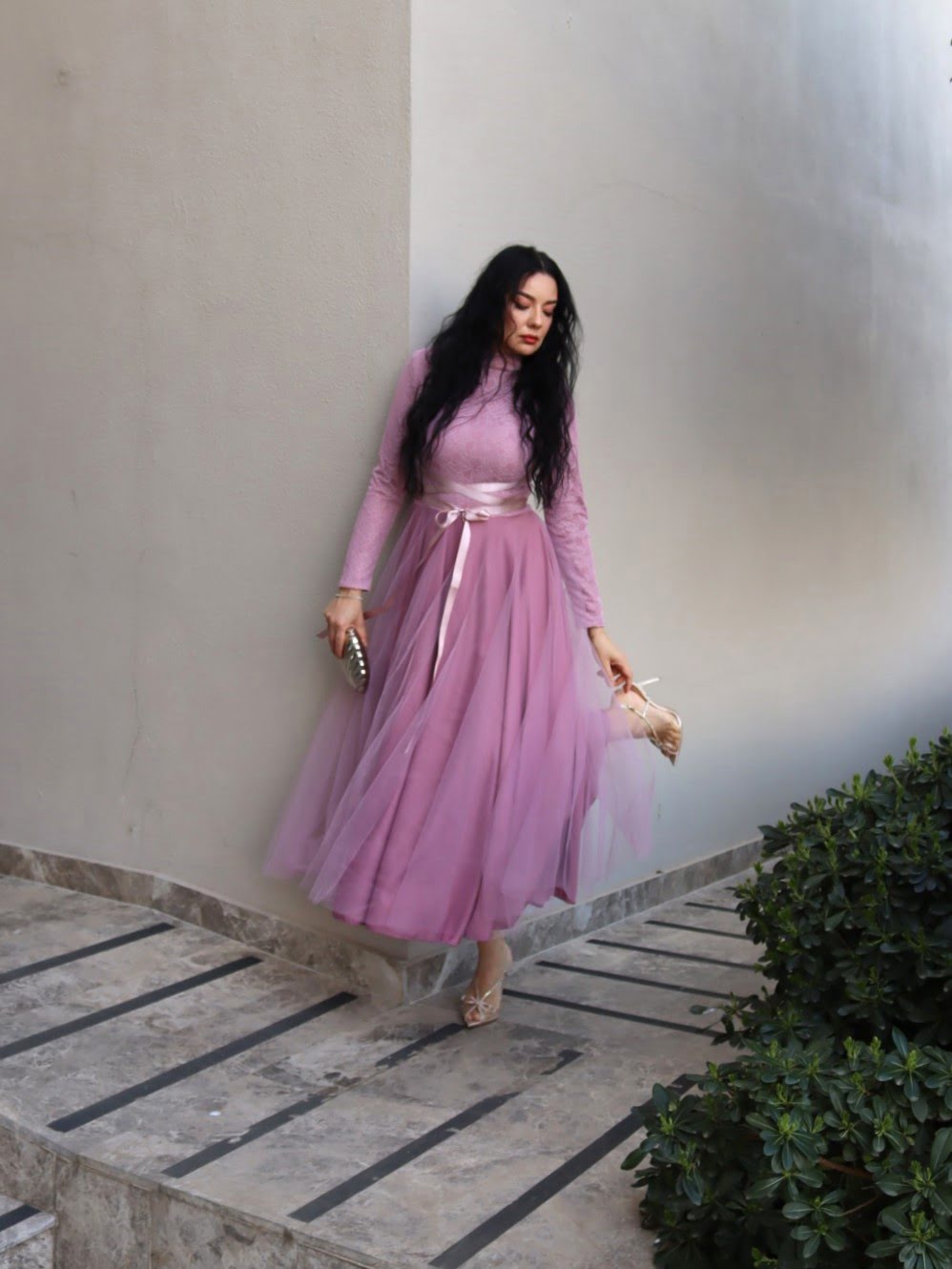 tesettür tül abiye elbise (21)