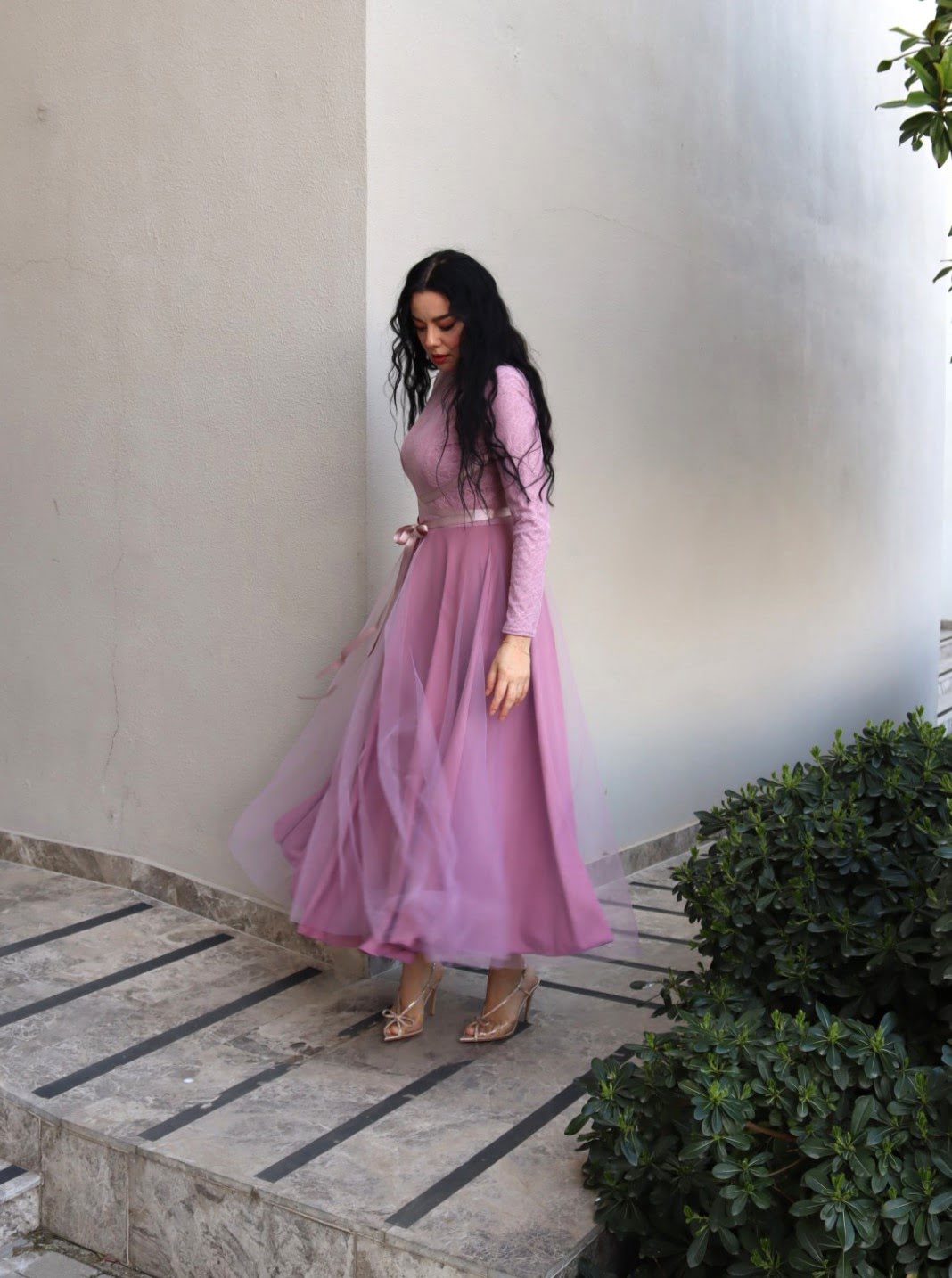 tesettür tül abiye elbise (4)