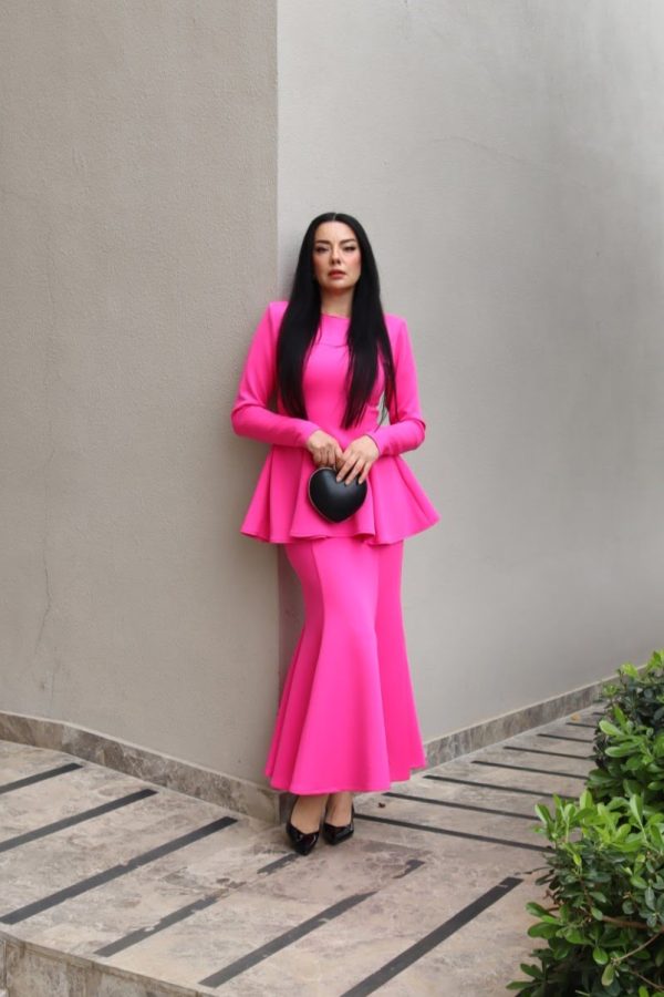 6198 - Scuba Balık Etek Pembe