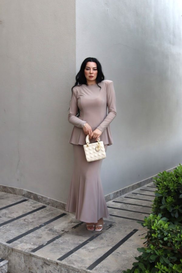 6208 - Peplum Sandy Bluz Taş (Yaz Serisi)
