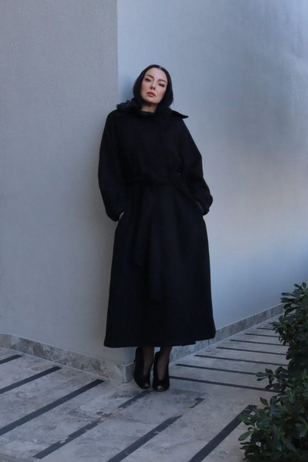 6168 - A Kesim Maksi Boy Kaşe Kaban