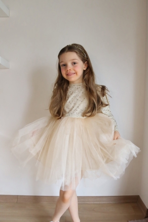 6165 – Taşlı Tütü Tül Çocuk Abiye