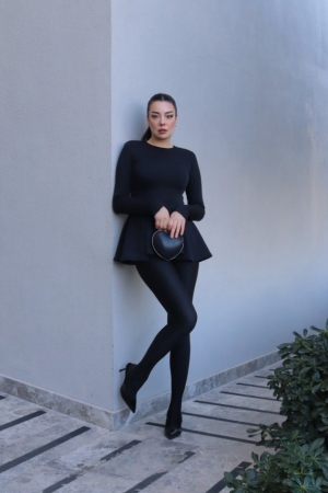 6172 – Scuba Peplum Bluz