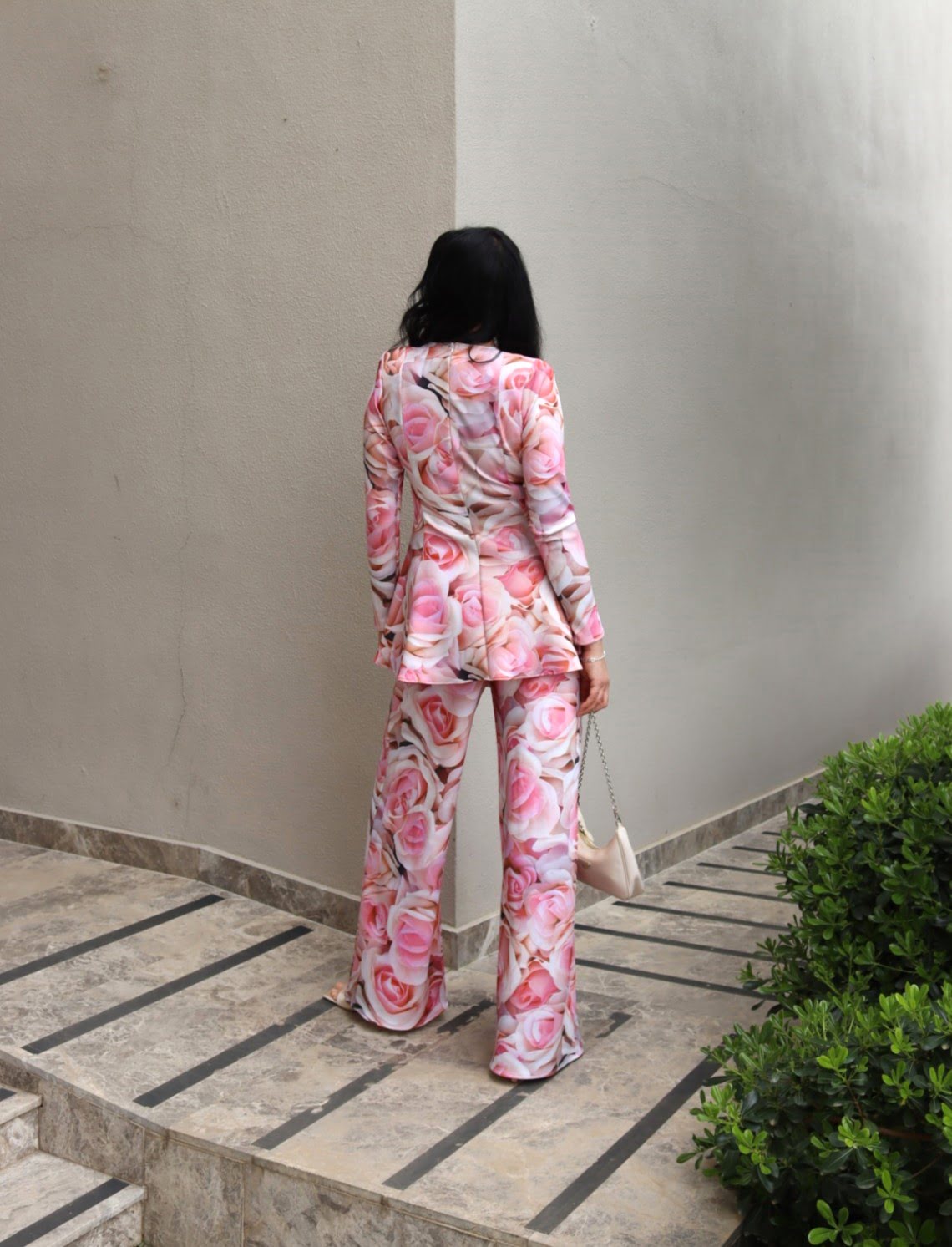 6190 - Puff Scuba Palazzo Pantolon Rose - Görsel 6
