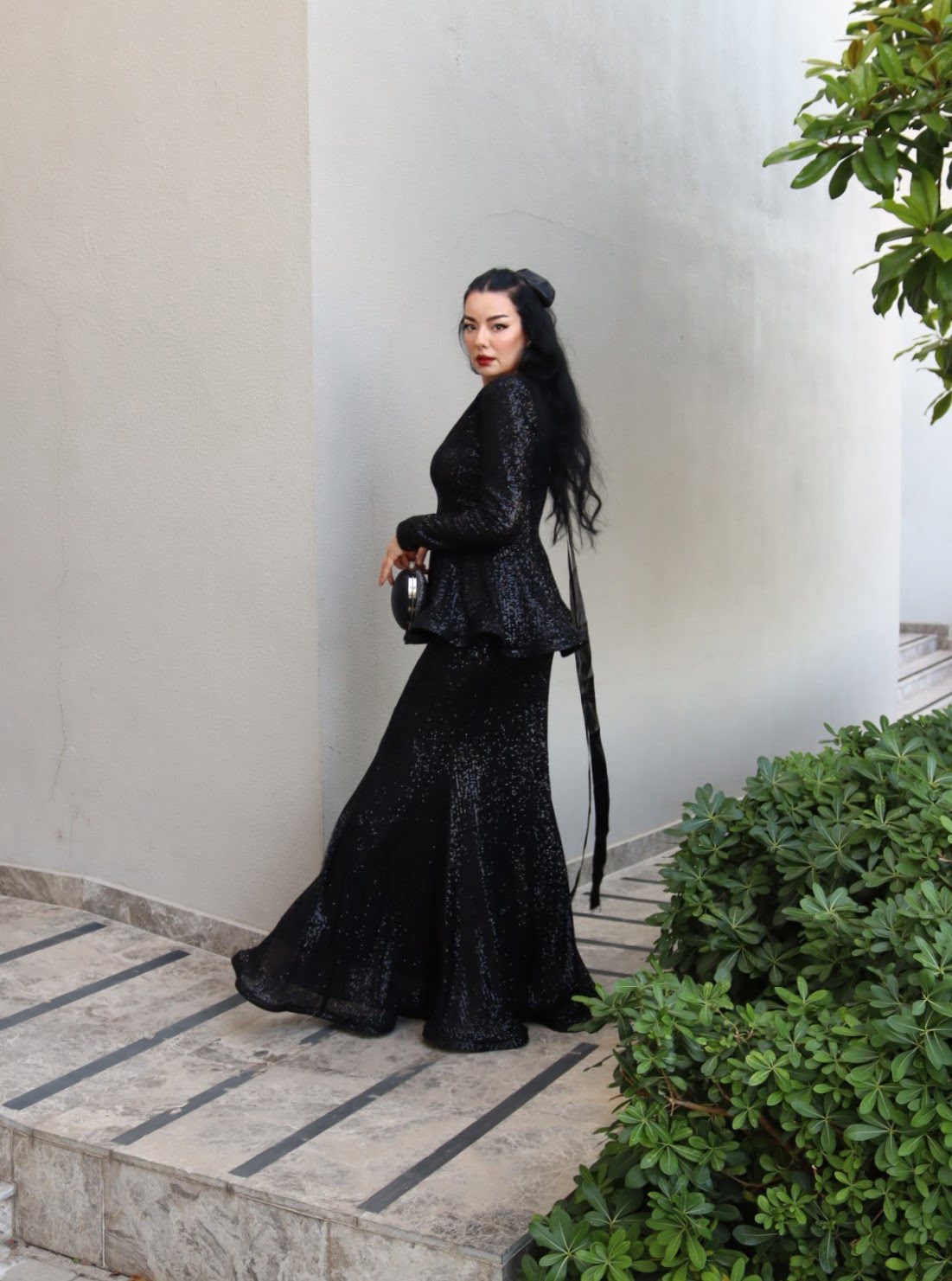 6233 - Payet Peplum Bluz Balık Etek İkili Takım - Görsel 6