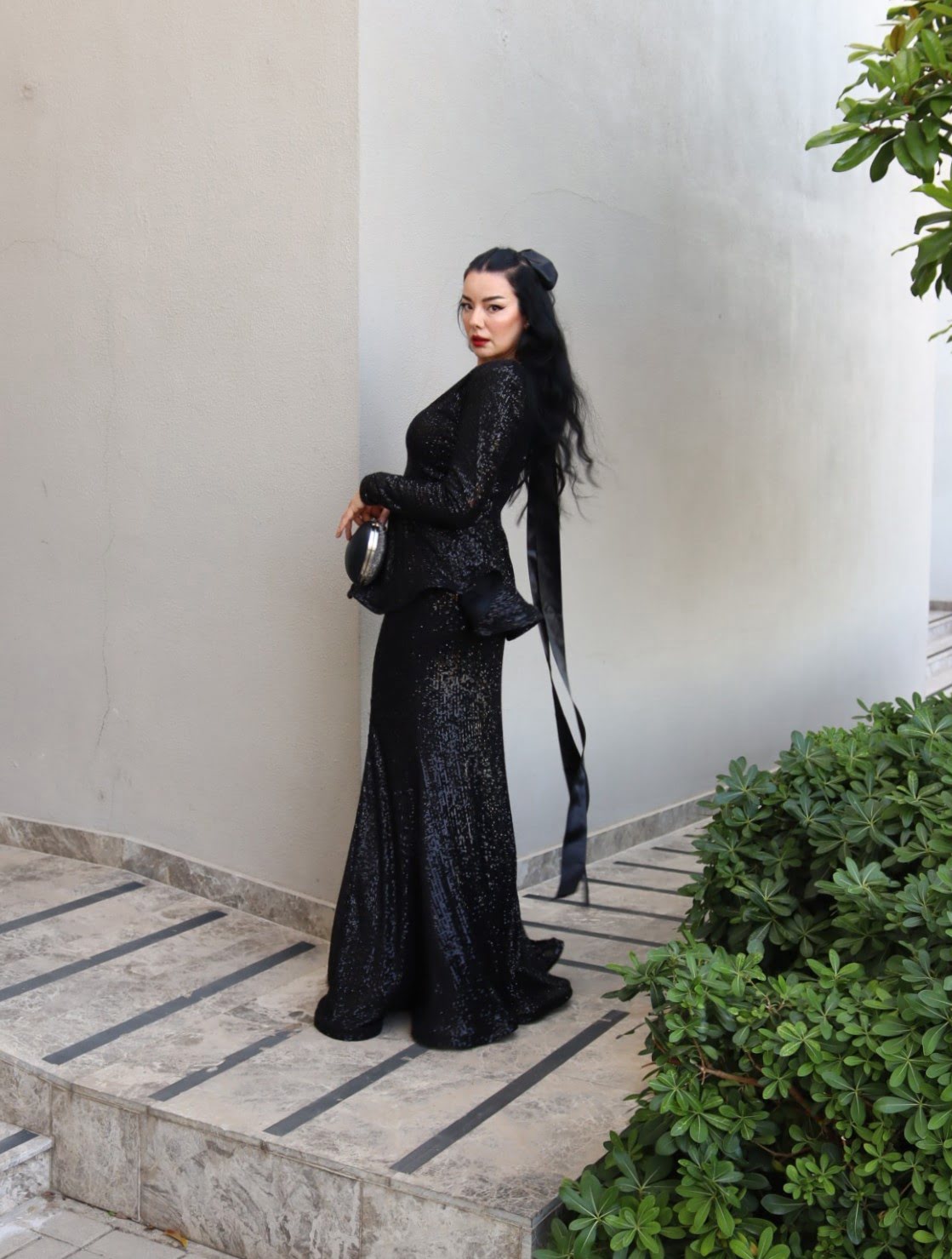 6233 - Payet Peplum Bluz Balık Etek İkili Takım - Görsel 7