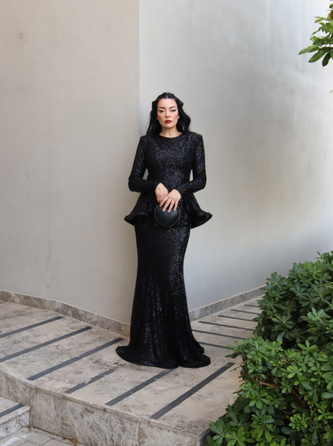 6233 - Payet Peplum Bluz Balık Etek İkili Takım - Görsel 5