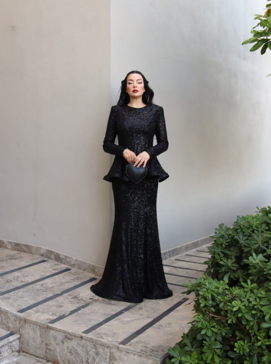 6233 - Payet Peplum Bluz Balık Etek İkili Takım - Görsel 2